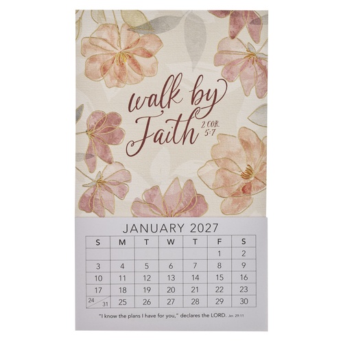2027 Mini Magnetic Calendar: Walk by Faith