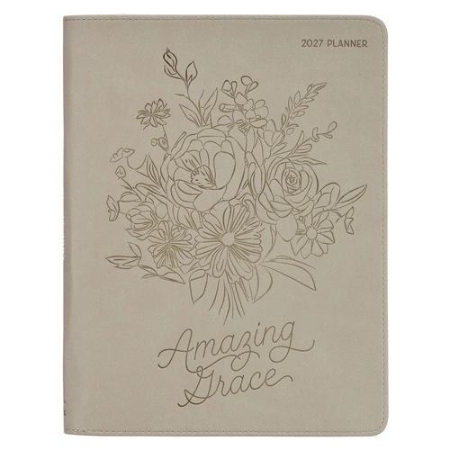 2027 18-Month Diary/Planner, Zippered: Amazing Grace