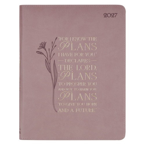 2027 18-Month Diary/Planner, Zippered: For I Know The Plans