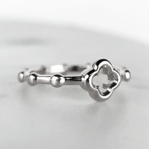 Sterling Silver Rosary Ring - 12mm