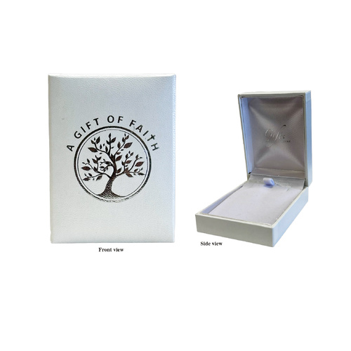 Jewellery Box Empty Pendant (Gift of Faith) - White