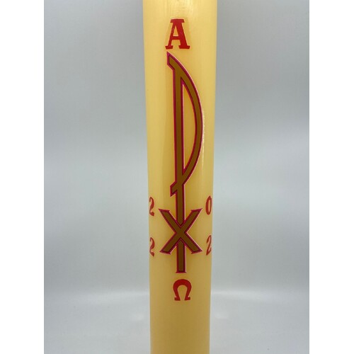 Candle Paschal 18x3" Beeswax with Pax & Numbers