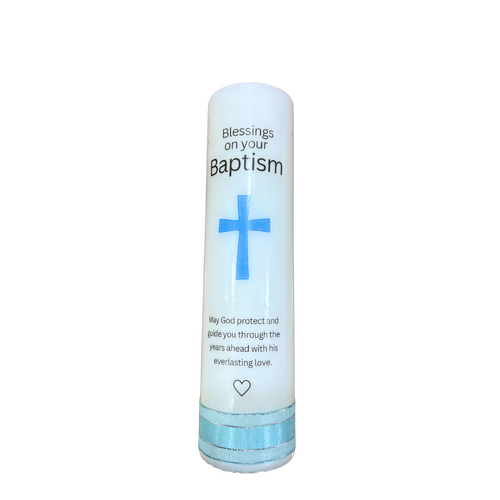 Baptism Candle - Blue