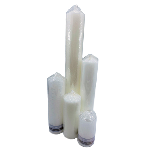 Candle 12 x 1" White (300 x 25mm)