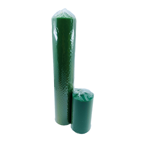 Candle 6 x 3" Green (74x150mm)