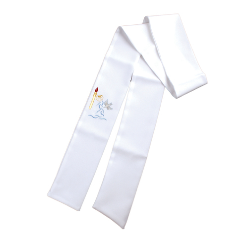 Baptism Stole - Candle/ Shell / Dove