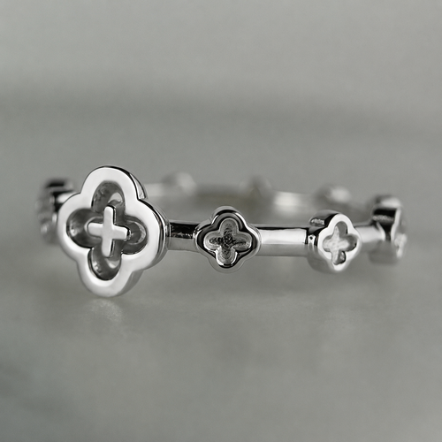 Sterling Silver Rosary Ring - 13mm