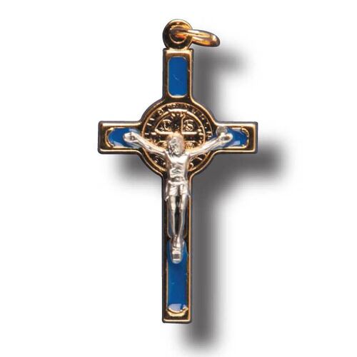 St Benedict Crucifix - 40 x 20mm (Assorted Colours)