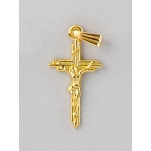 Crucifix - Gilt Gold 25mm