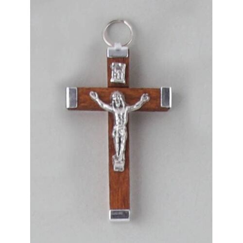 Crucifix - Wood Brown 45mm