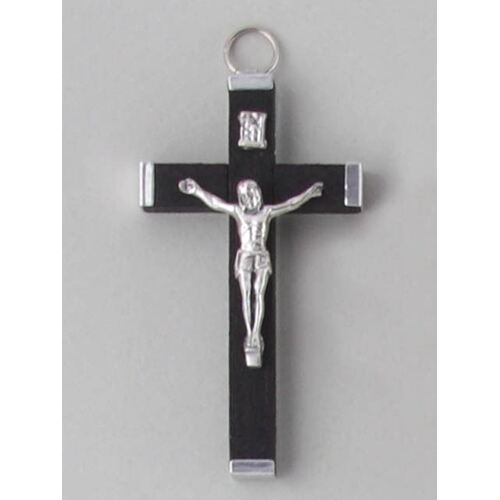 Crucifix - Black Wood 60mm