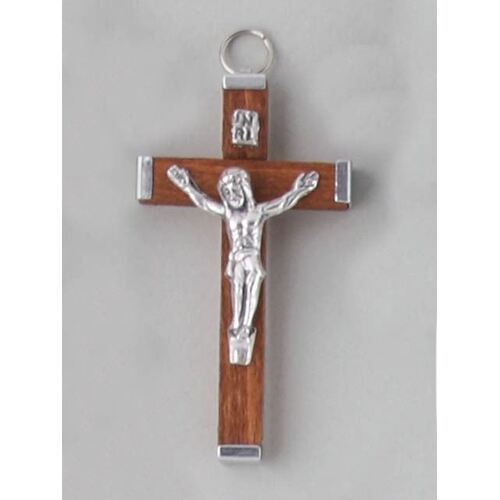 Crucifix - Wood Brown 60mm
