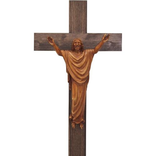 Crucifix Wood Risen Christ - 300 x 170mm