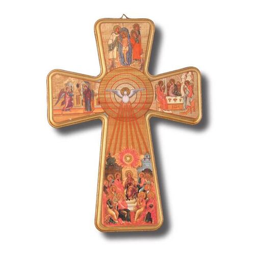 Holy Spirit Wood Cross - 330 x 240mm