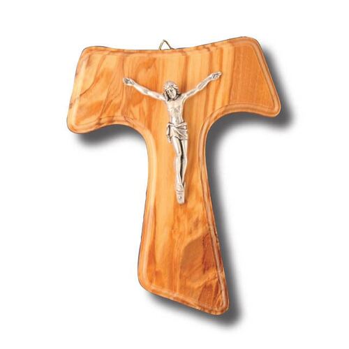 Crucifix Tau Olive Wood - 160 x 130mm