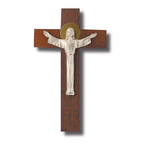 Crucifix Wooden Wall Risen Christ Corpus - 290 x 175mm