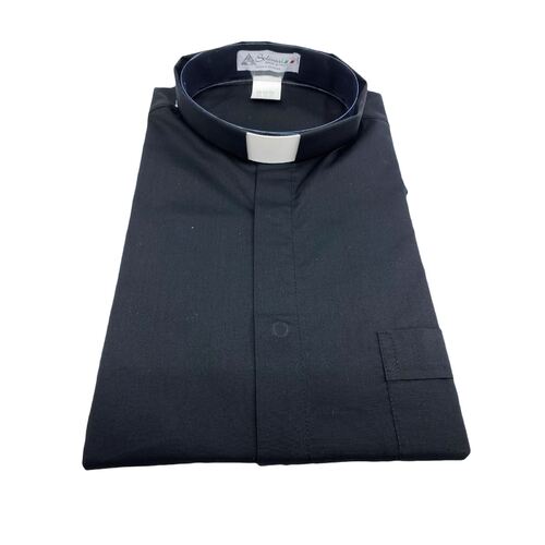 Clerical Shirt Short Black [Size: 37]