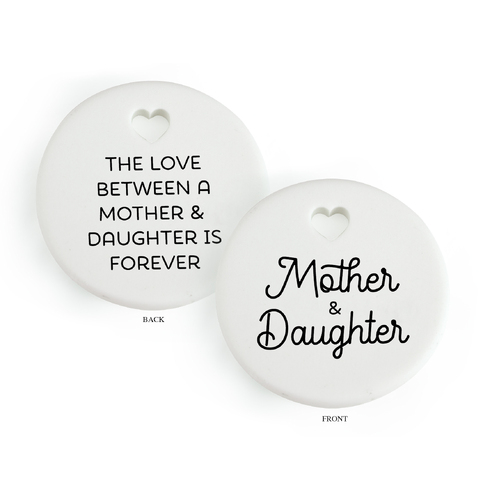 Heartfelt Ceramic Token - Mother & Daughter