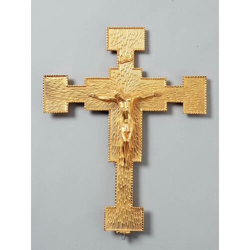 Processional Crucifix and Pole Gold