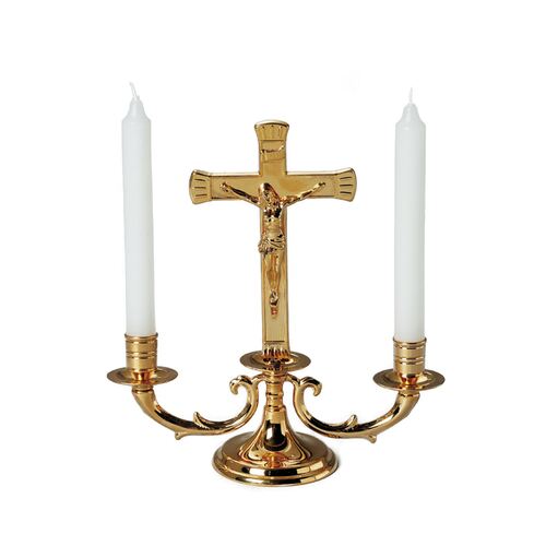 Candle Holder With Crucifix Set