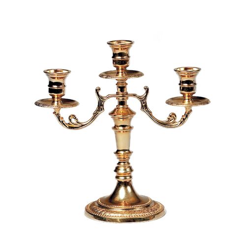 Candleholder Gold 3 Flame