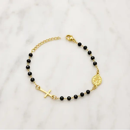Bracelet w/Cross & Medal