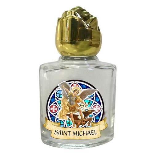 Holy Water Bottle Glass - St Michael