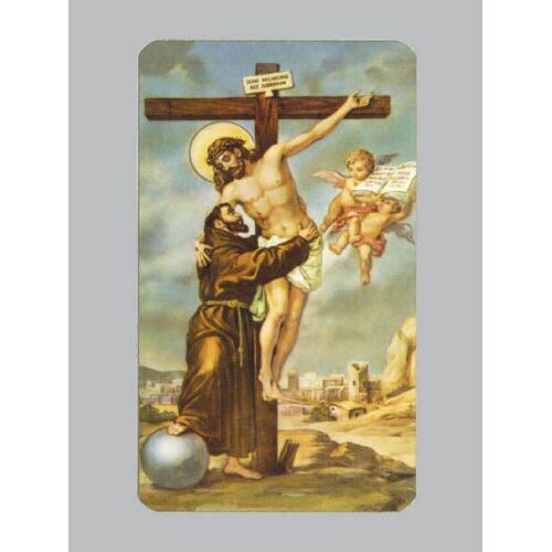 Holy Card  400  - St Francis Crucix
