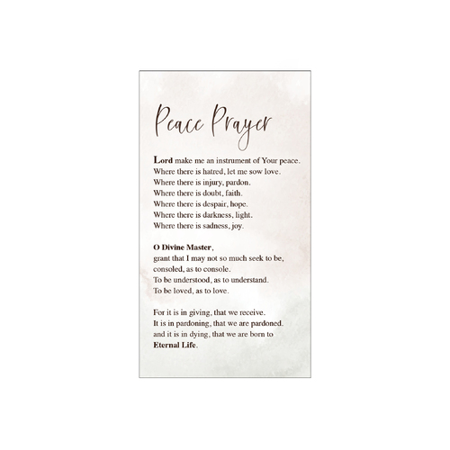 Holy Card - Peace Prayer