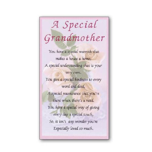 Holy Card - A Special Grandmother