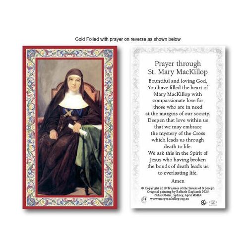 Holy Card 734 Mary Mackillop - Gold Edge