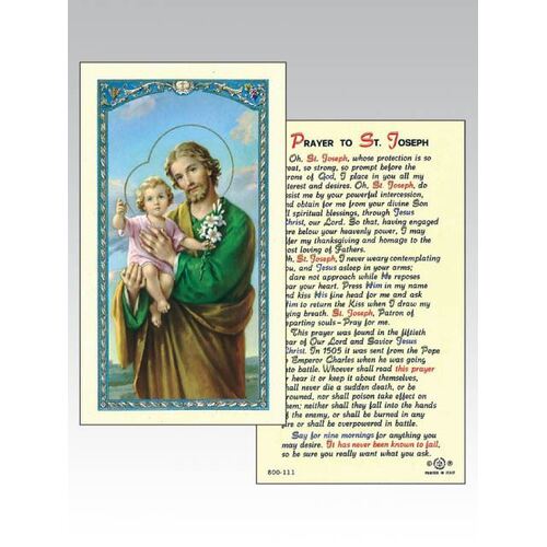 Holy Card 800  - St Joseph
