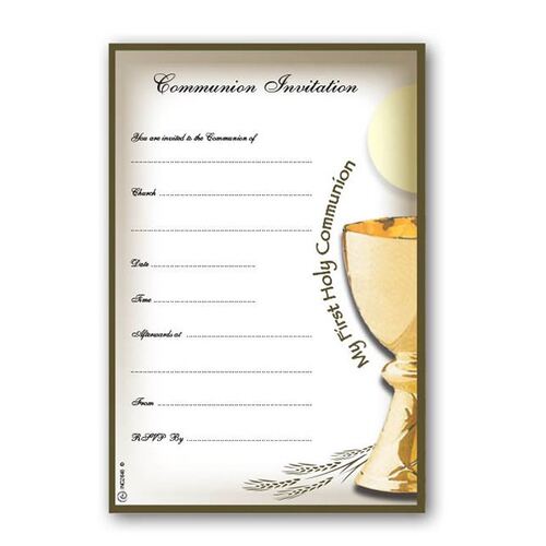 Communion Invitation- 20 Sheets/Envelopes