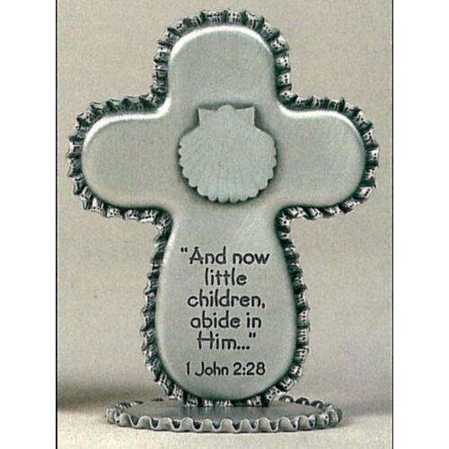 Pewter Standing Cross Baby Baptism