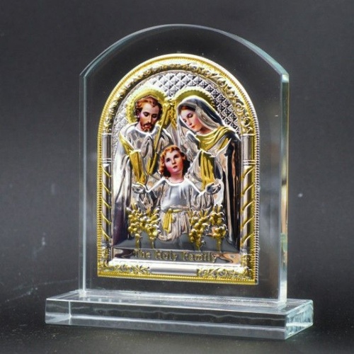 Glass Plaque - Holy Family