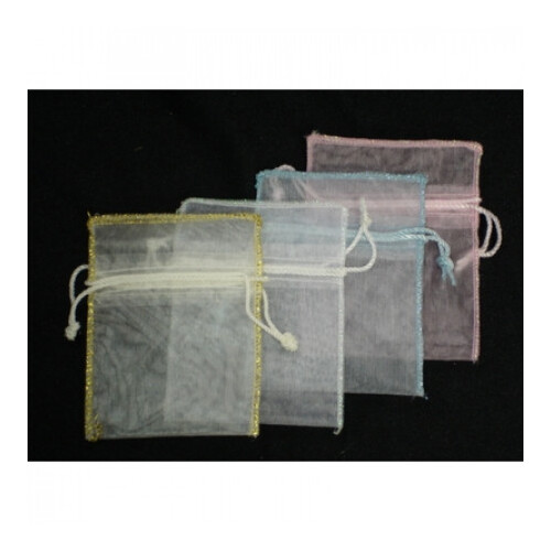 Tulle Bag with Glitter Edge - Blue