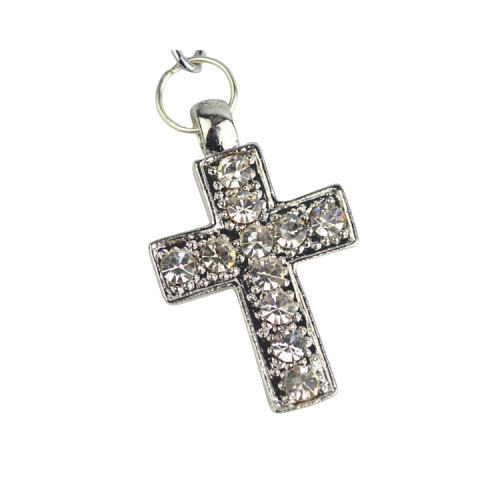 Keyring Diamonte Cross - Crystal