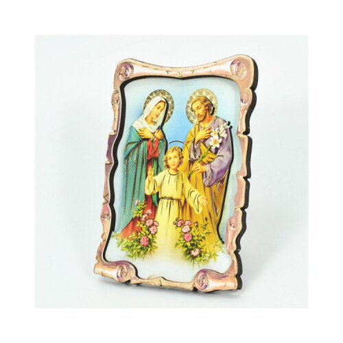 Wooden 3D Wood Plaque - Holy Family