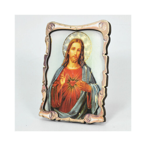 Wooden 3D Wood Plaque - Sacred Heart Jesus