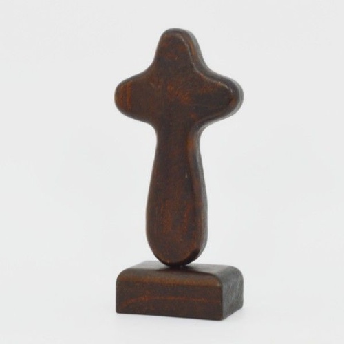 Cross Wooden Standing - Dark Wood
