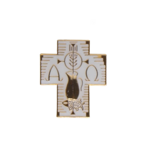 Communion Cross Lapel Pin