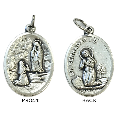 Our Lady Of Lourdes & Bernadette Religious Medal
