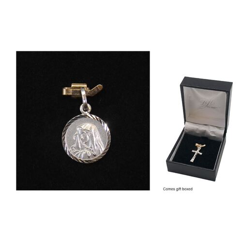 Sterling Silver Medal O.L.Sorrow Round - 10mm 