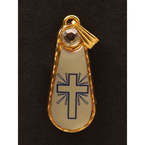 Medal Cross Design Gold with Enamel