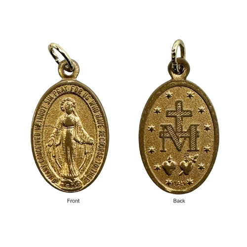 Miraculous Medal Aluminium Gold - 22mm