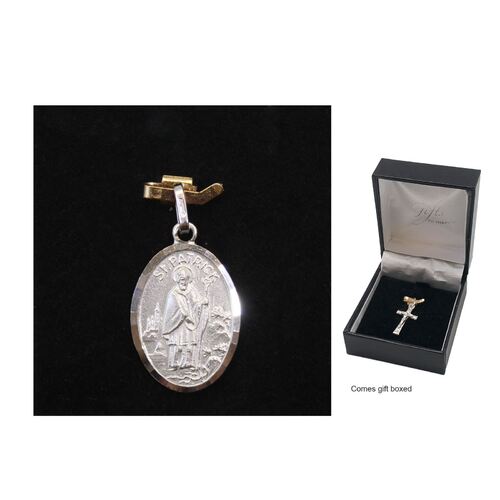 Sterling Silver Medal St Patrick