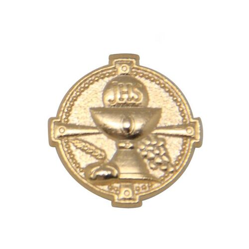 Communion Medal with pin - Gold