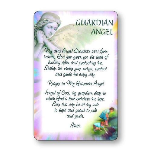 Laminated Prayer Card - Guardian Angel