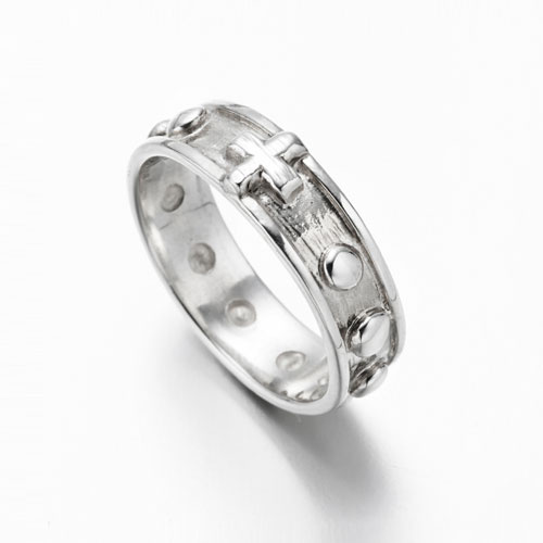 Sterling Silver Rosary Ring - 16mm
