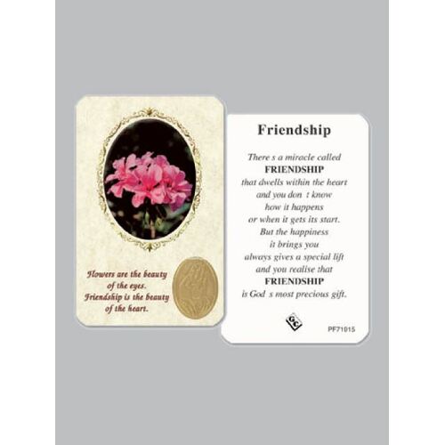 Holy Card Laminated Friendship